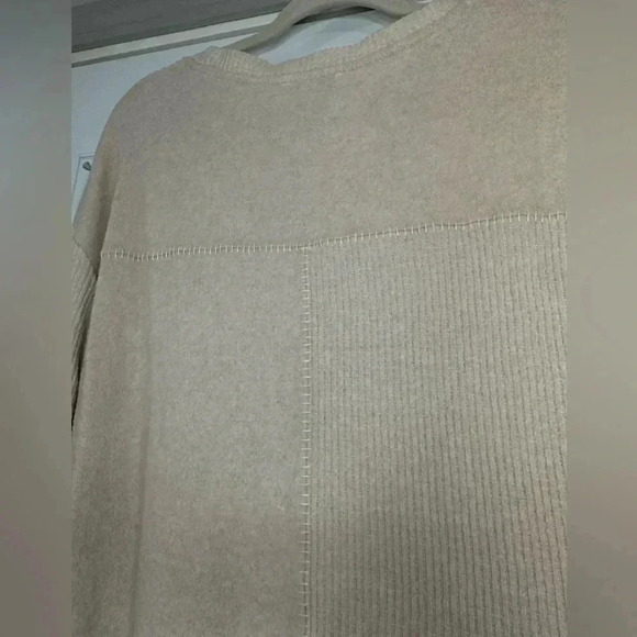 Anthropologie Saturday Sunday Light Pink Cream Long Sleeve Sweater Lace … - Picture 8 of 8